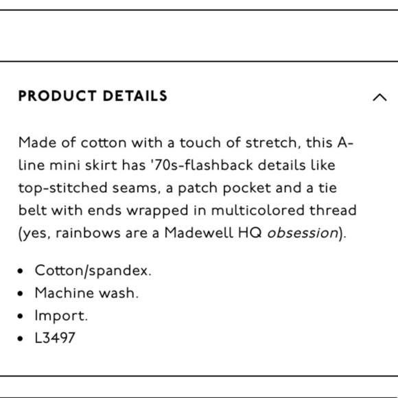 Madewell Capital A-line mini skirt - Picture 4 of 5